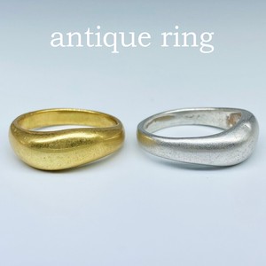 台紙付き 真鍮リング 指輪 アクセサリー ニッケルフリー | アンティークカラー 古代金・古代銀 BK65