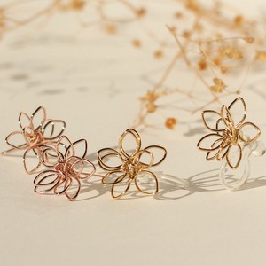 Clip-On Earrings Earrings Flower Jewelry Made in Japan