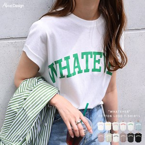T-shirt/Tee French Sleeve Printed Cotton