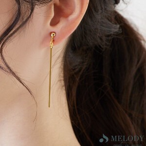 Clip-On Earrings Earrings Long Jewelry Simple Made in Japan