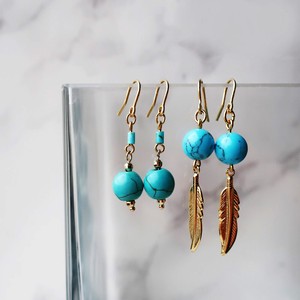 Clip-On Earrings Jewelry Feather Made in Japan
