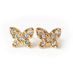 Pierced Earrings Titanium Post Butterfly Jewelry Simple Made in Japan
