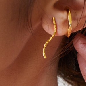 Pierced Earrings Gold Post Nickel-Free Jewelry Ladies' Made in Japan