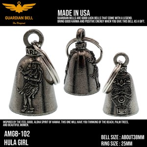 ガーディアンベル　USA　フラガール　バイカー　キーホルダー　お守り　ラッキーベル　アメリカン