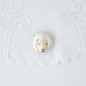 Brooch Sheep Pin Badge Made in Japan