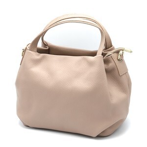 Handbag Navy Pink Shoulder Made in Italy Genuine Leather 2-way