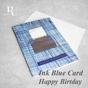 【rader】レダー バースデーカード インクブルー / Happy Birthday 誕生日