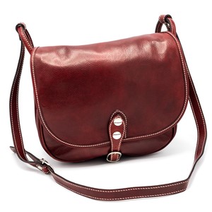 Shoulder Bag Red Genuine Leather