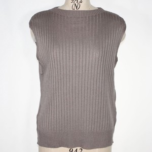 Vest/Gilet Knitted Ribbed Simple Made in Japan