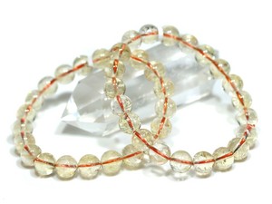 ☆高品質☆【ブレスレット】天然シトリン アイリスクォーツ (2A) (約9.5〜10mm) 【パワーストーン】