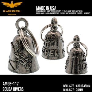 ガーディアンベル　USA　ラッキーベル　ダイバー　バイカー　キーホルダー　お守り　ラッキーベル