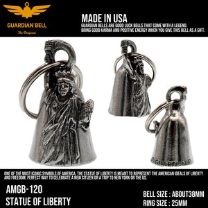 ガーディアンベル　USA　自由の女神　バイカー　キーホルダー　お守り　ラッキーベル　アメリカン