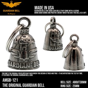 ガーディアンベル　USA　ラッキーベル　ロゴ　バイカー　キーホルダー　お守り　ラッキーベル　アメリカン