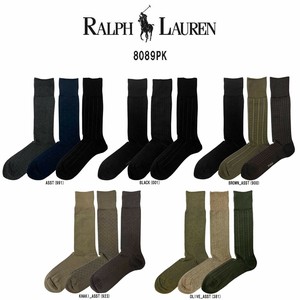 POLO RALPH LAUREN(ポロ ラルフローレン)メンズ ビジネス ソックス 3足セット 男性用靴下 8089PK