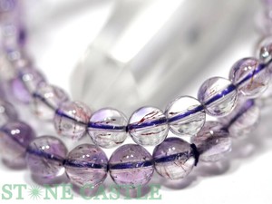 ☆高品質☆【天然石 ブレスレット】ラベンダースーパーセブン (4A) (約6.5〜7mm) 【天然石】