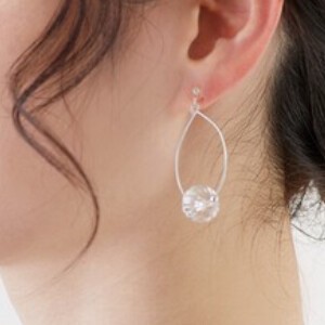 Clip-On Earrings Earrings Jewelry Acrylic Clear Made in Japan