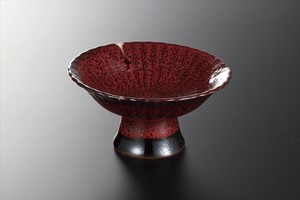 Red Yusai High Ground Mini Dish Mino Ware Plates Made in Japan 2022