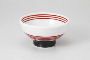 Red High Ground bowl Mino Ware Plates Made in Japan 2022