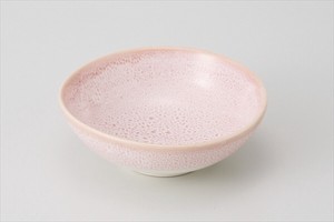 乳白ピンク 楕円平鉢 ［美濃焼 食器 日本製]