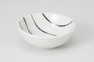 Mino ware Side Dish Bowl Stripe black Made in Japan