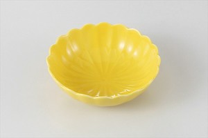 黄釉 菊型鉢 ［美濃焼 食器 日本製]