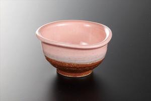 美浓烧 小钵碗 三角 餐具 粉色 日本制造