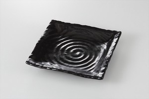 ブラック 正角皿（小） ［美濃焼 食器 日本製]「2022新作」