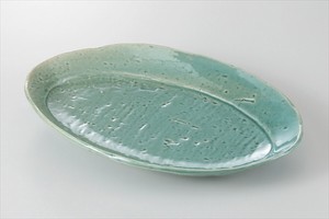 トルコ貫入 楕円リム皿 ［美濃焼 食器 日本製]「2022新作」