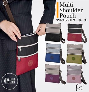 Shoulder Bag Plain Lightweight Small Case Ladies Men's 6-colors