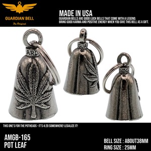 ガーディアンベル　USA　ヘンプ　麻　バイカー　キーホルダー　お守り　ラッキーベル　アメリカン