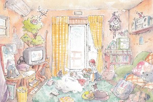 ポストカード かわいみな「魔法使いの家」 水彩画