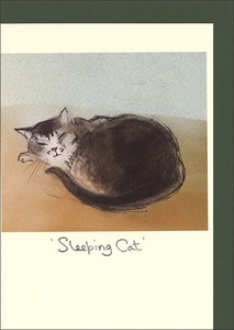 グリーティングカード 多目的 「眠る猫」 イラスト