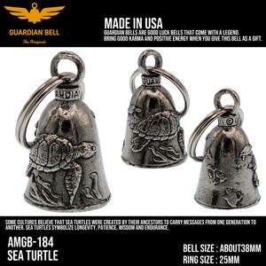 ガーディアンベル　USA　海亀　バイカー　キーホルダー　お守り　ラッキーベル　アメリカン