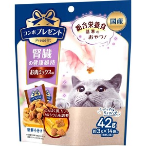 ［日本ペットフード］コンボ プレゼント キャット おやつ 腎臓の健康維持 お肉ミックス味 42g
