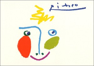 ポストカード アート ピカソ「ドローイング(愉快)」