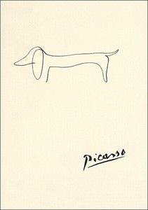 ポストカード アート ピカソ「ドローイング(犬)」