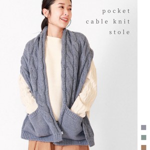 Pocket Cable Knitted Stole