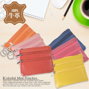 Coin Purse Cattle Leather Mini Colorful Coin Purse Genuine Leather Ladies' Men's