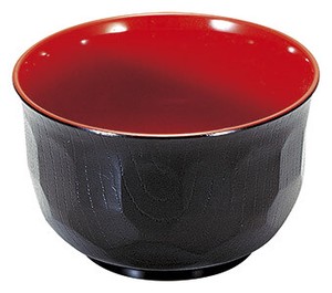 ［A］3寸亀甲汁椀 黒内朱 [食器 汁椀 tableware]「2022新作」