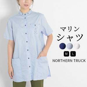 Button Shirt/Blouse Tunic Side Slit A-Line