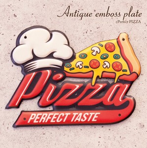 アンティークエンボスプレート［Perfect PIZZA］ピザ