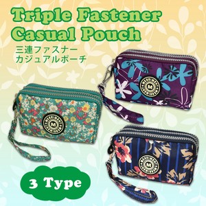 Pouch Lightweight Floral Pattern Japanese Pattern Ladies