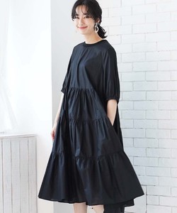 Casual Dress A-Line Cotton One-piece Dress Tiered 5/10 length