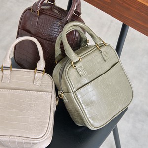 Fake Leather 2WAY Square Handbag type Push Handbag Shoulder Bag