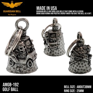 ガーディアンベル　USA　ゴルフボール　バイカー　キーホルダー　お守り　ラッキーベル　アメリカン