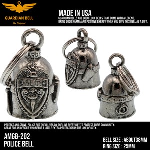 ガーディアンベル　USA　ポリス 警察　バイカー　キーホルダー　お守り　ラッキーベル　アメリカン