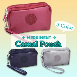 Pouch Mini Plain Color Lightweight Large Capacity Small Case Ladies