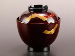 Synthetic Wood Egg Bowl End Echizen Lacquerware Soup Bowl Soup Bowl Washoku Made in Japan