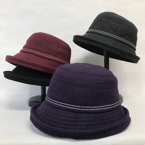 【秋冬帽子】2023秋冬　婦人帽子　ふくれセーラー　ステッチ入り　レディース帽子