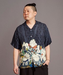 Button Shirt Japanese Pattern